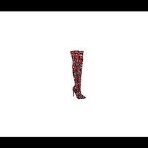 Weeboo Beverly-08 Over Knee Thigh High Heel Stitched Embroidered.  Boot Size 6.5